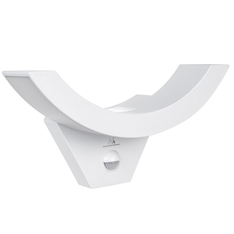 LED-lampa med rörelsesensor från Maclean, PIR-sensor, vit färg, 10W, IP54, 800lm, MCE290 W.