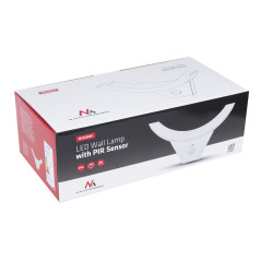 LED-lampa med rörelsesensor från Maclean, PIR-sensor, vit färg, 10W, IP54, 800lm, MCE290 W.