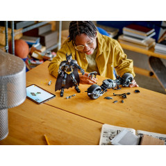 Leksaker superhjältar 76273 Batman-figur att bygga och Batcykeln