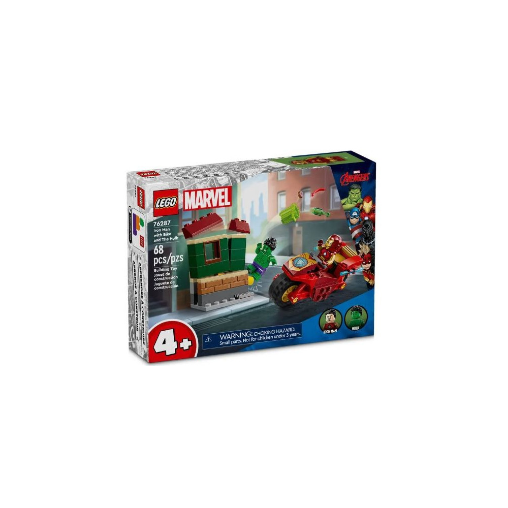 Klocki marvel super heroes 76287 iron man z motocyklem i hulk