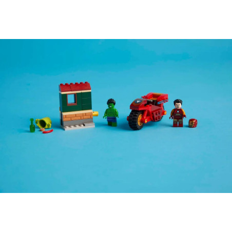 Leksaker Marvel Super Heroes 76287 Iron Man med motorcykel och Hulk
