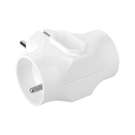 Nätverksgrenuttag x 3 st. (2 runda + 1 platt) R-201