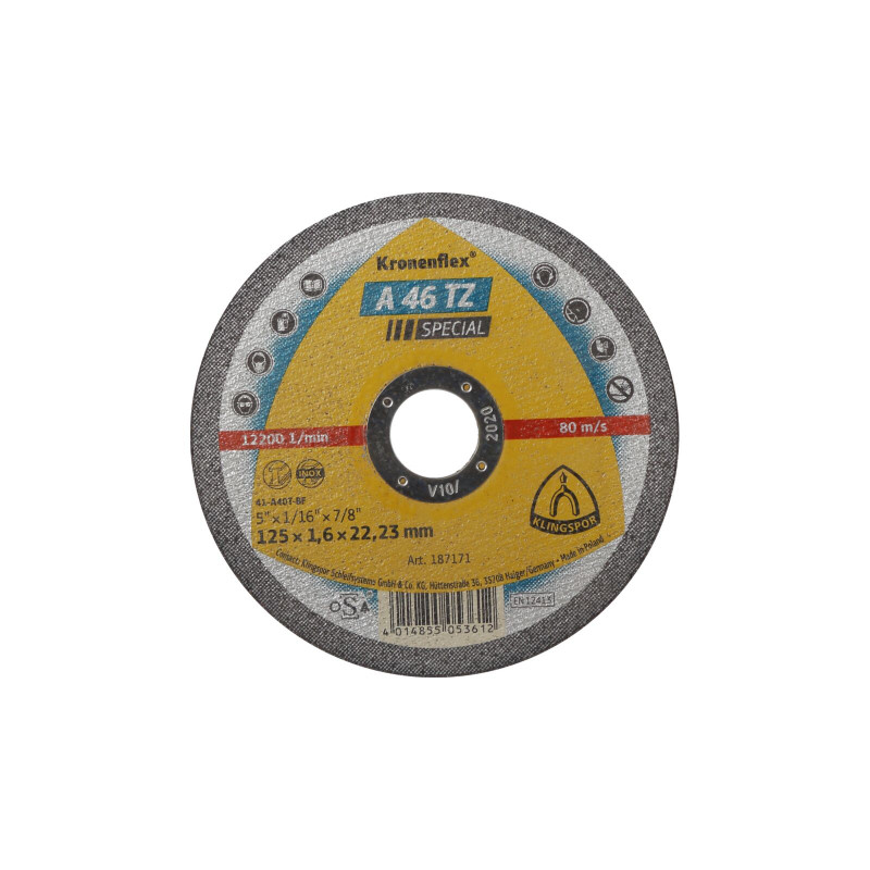 Skivskärningsskiva-st.kw.a46tzspec.115*1,6*22 st.1(45452a)