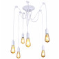 ZD74B Taklampa 6-armad vit