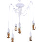 ZD74B Taklampa 6-armad vit