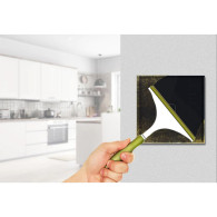 Tryckknapp för ljus, Maclean, enkel, glas, svart med rund LED-knapp, 86x86mm, MCE702B