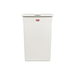 Rektangulär tvättkorg för underkläder eller tvätt BranQ 55L Cotton vit antik