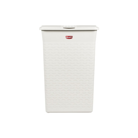 Rektangulär tvättkorg för underkläder eller tvätt BranQ 55L Cotton vit antik