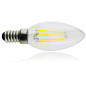 Glödlampa Maclean, LED-filament E14, 6W, 230V, varmvit 3000K, 806lm, Retro Edison dekorativt ljus C35, MCE286
