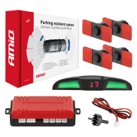 Parkeringssensorset för backning LED COB 4 sensorer svarta interna 16,5 mm amio-02285