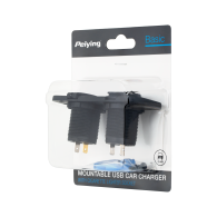 Bil laddare 2xUSB 3100 mA + cigarettändaruttag för montering