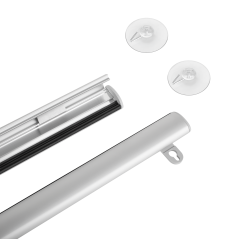 Aluminiumlist för att hänga upp en affisch KLIP 2x70cm + sugkopp 45mm x2st med krok.