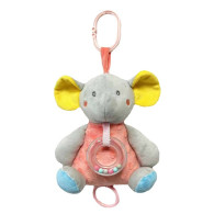 Speldosa elefant persika-grå 18 cm