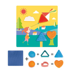 Set med plastleksaker - geometriska former