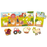 Pussel Carotina Baby Puzzle Panorama - bondgård