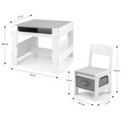 Ett set med ett bord och två stolar, Sven, vit. | HandlaSmidigt.se