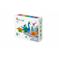 Plastilinsetet Hey Clay dinosaurier.