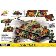 Klocki wwii pzkpfw iv ausf.g 1107 klocków