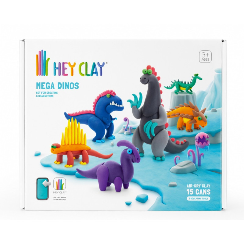 Plastilinsetet Hey Clay Mega Dinosaurier