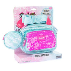 Väska med blå giraffmönster