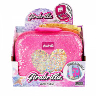 Resväska make up girabrilla rosa med guld
