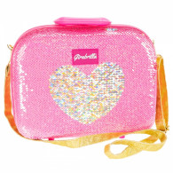 Resväska make up girabrilla rosa med guld