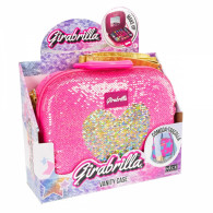 Resväska make up girabrilla rosa med guld