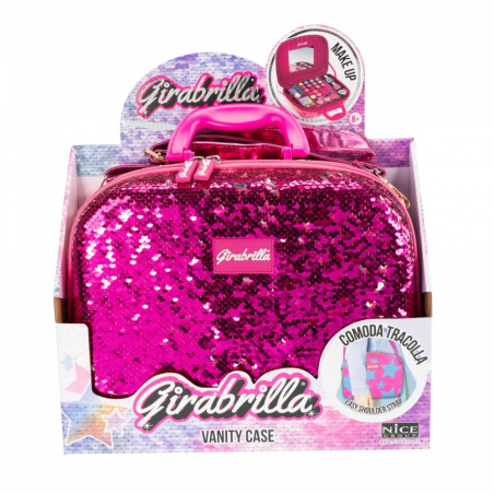 Resväska make up girabrilla rosa-silver