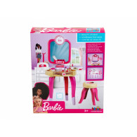 Toaletka barbie z lampą do paznokci hybryd