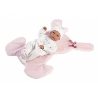 Lalka winylowa bobas 35 cm bimba z różową  podusią
