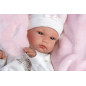 Docka i vinylbebis 35 cm Bimba med rosa kudde.