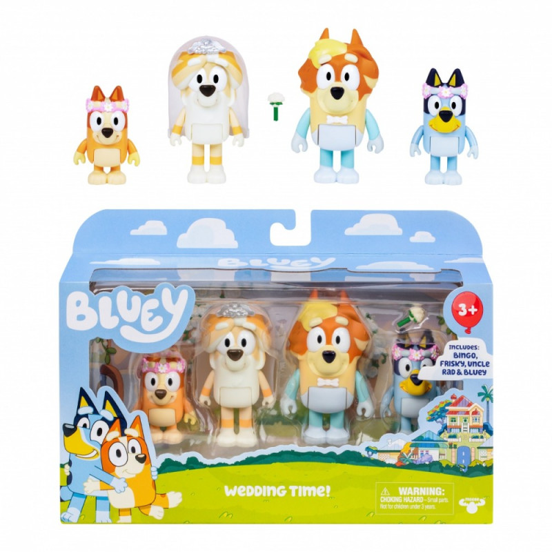 Blueys figurer - farbrors bröllop 4-pack