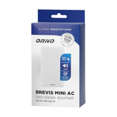 Ringklocka elektromekanisk tvåtonig BREVIS MINI AC, 230V, vit