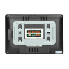 Fyrfamiljers videodörrtelefonsats, handsfree, färgskärm, 7-tums LCD, pekskärm, OSD-menyn, minne, SD-kortplats, DVR, fjärrstyrnin