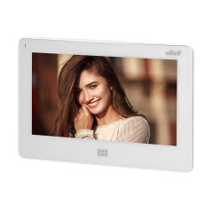 Fyrfamiljers videodörrtelefonset, handsfree, färgskärm LCD 7 tum, pekskärm, OSD-menyn, minne, SD-kortplats, DVR, styrning.