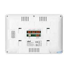 Videomonitoren är ljudlös, färgad, LCD 7 tum, för användning i VIBELL-system, vit.