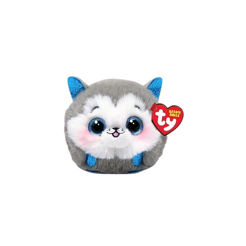 Maskotka Ty Beanie Balls husky grå