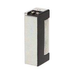 Symmetrisk elektromagnetisk lås med minne och spärr, LÅGSTRÖM 280mA för 12VDC.