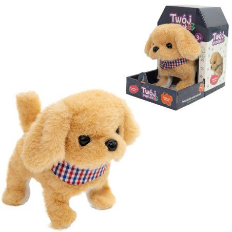 Interaktiv maskot din husdjur - en beige hund. | HandlaSmidigt.se