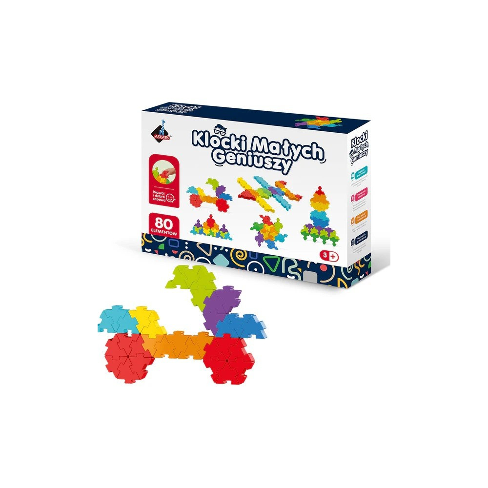 Klocki małych geniuszy - puzzle 80 elementów