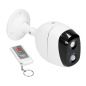 Trådlös larm med inbyggd siren och ljussignal, fjärrstyrd, IP44, 5m, batteridriven