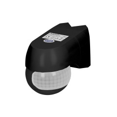 Rörelsesensor 220V, 1200W, IP44, 3 monteringsalternativ, svart