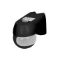 Rörelsesensor 220V, 1200W, IP44, 3 monteringsalternativ, svart