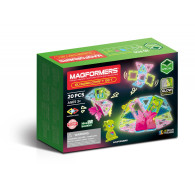 Klocki magnetyczne glowing craft 20 elementów