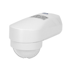 Rörelsesensor 240 grader IP65, 1200W, 2 sensorer, 3 monteringsalternativ, vit