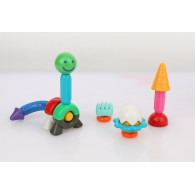 Magnetiska byggklossar Stick-O set katt och hund 27 delar
