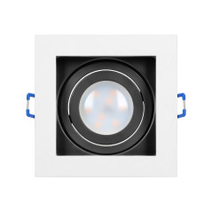 YOP dekorativ ram för spotlights, MR16/GU10 max 50W, justerbar vit+svart