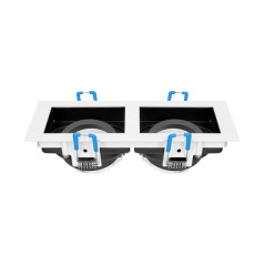 YOP 2 dekorativ ram för spotbelysning, MR16/GU10 max 2x50W, justerbar vit+svart