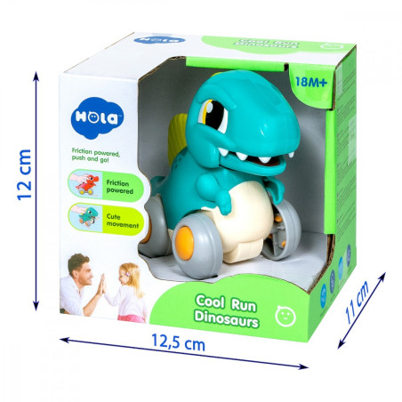 Interaktiv dinosauriefigur med blått drivsystem
