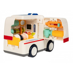 Ambulans med musik och ljus